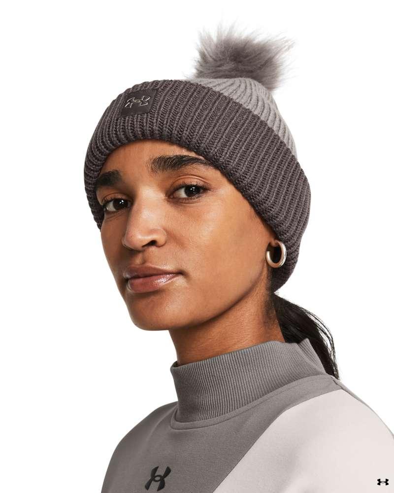 Women's UA Halftime Ribbed Pom Beanie 